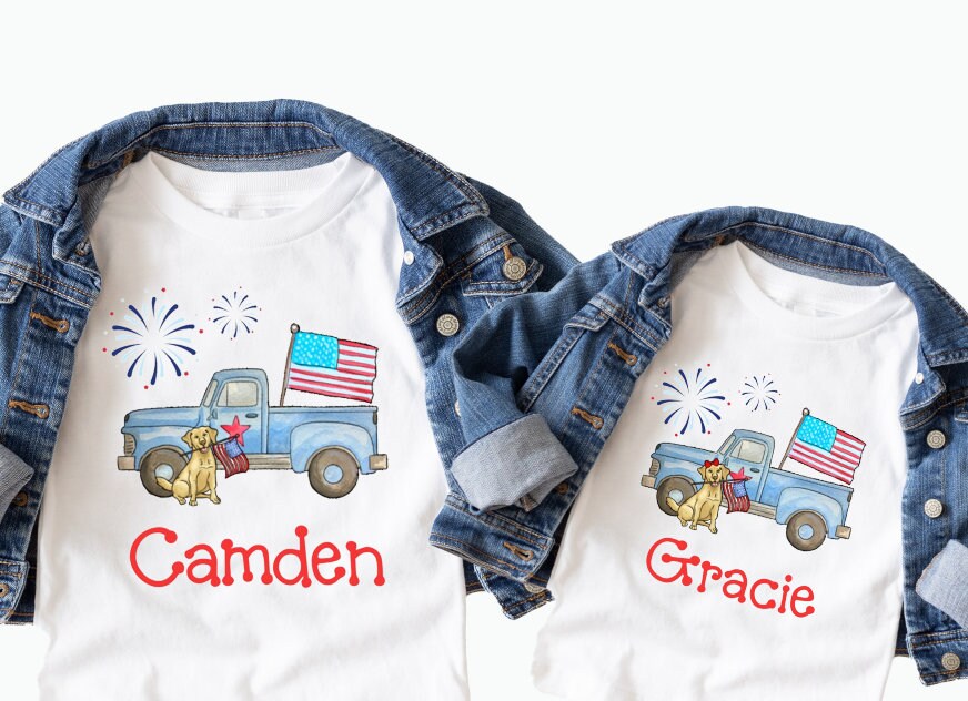 Personalized kids 4th of July shirt - custom 4th of jJuly shirt - cute 4th shirt kids - baby 4th of july shirt - toddler 4th of july shirt
