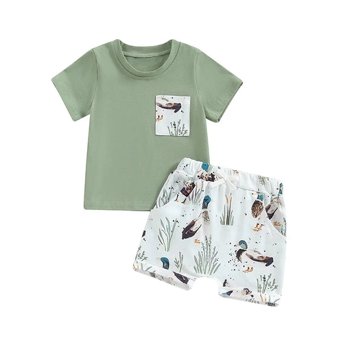 Toddler Baby Boy Mallard duck summer clothes