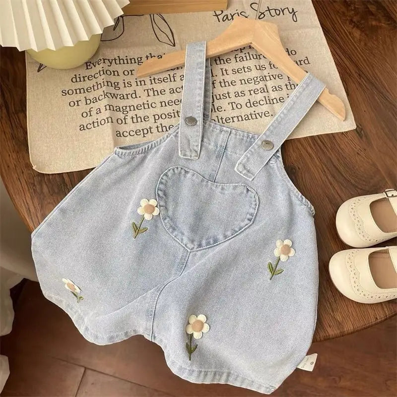 Baby Girls Strap Dress Set Spring and Autumn Children's Clothing suit