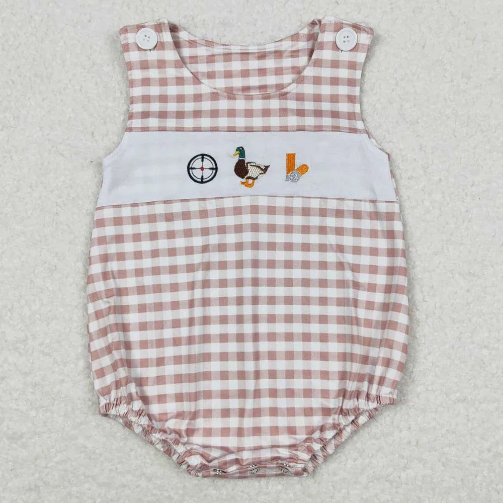 Boutique Infant Baby Boys Bubble Rompers Fashion Kids Designer Clothes Boys Camo Ducks Short Sleeve Rompers Toddler Boys Onesies