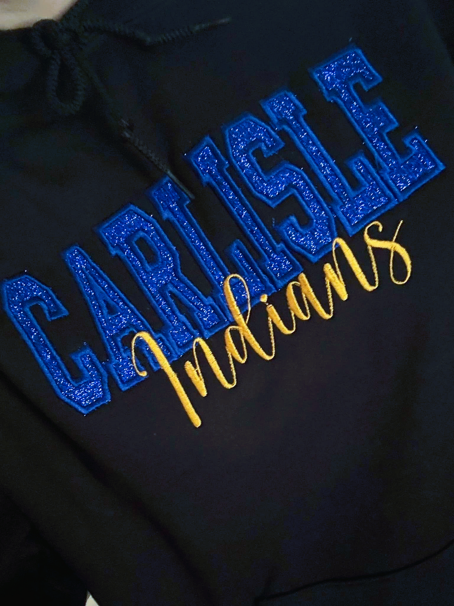 Embroidered school spirit wear custom colors and team names