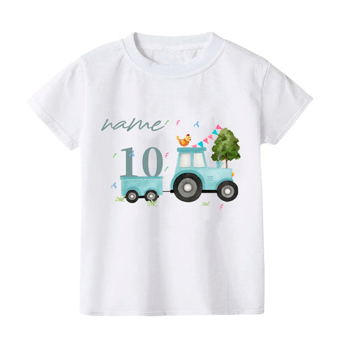 Personalized Birthday Child Boy Girl Tractor Farm Farm Animals Printed