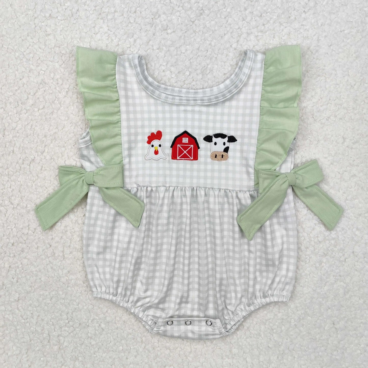 Embroidery Farm Cow House Chicken outfit