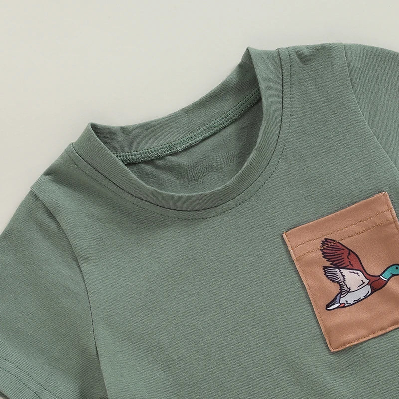 Toddler Baby Boy Mallard duck summer clothes