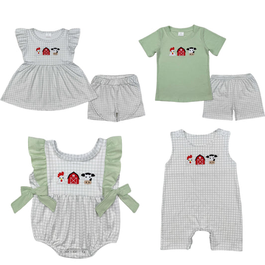Embroidery Farm Cow House Chicken outfit