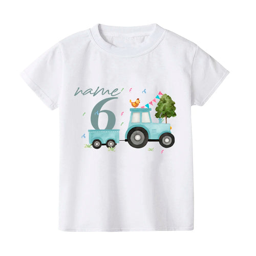 Personalized Birthday Child Boy Girl Tractor Farm Farm Animals Printed