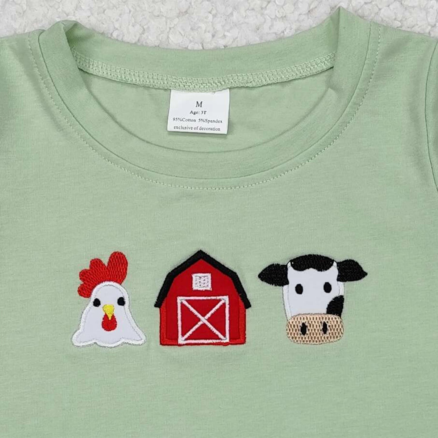 Embroidery Farm Cow House Chicken outfit