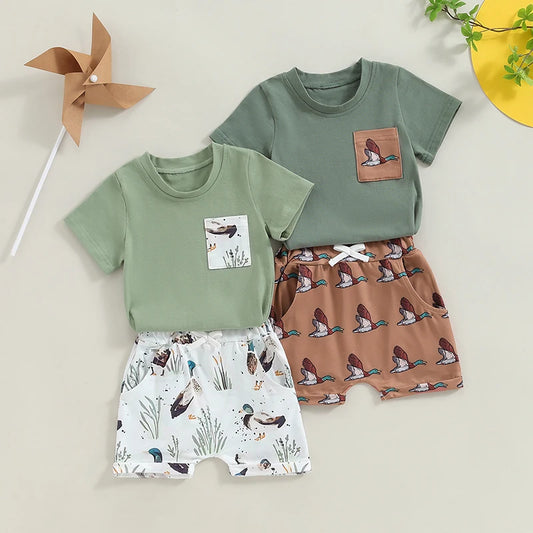 Toddler Baby Boy Mallard duck summer clothes
