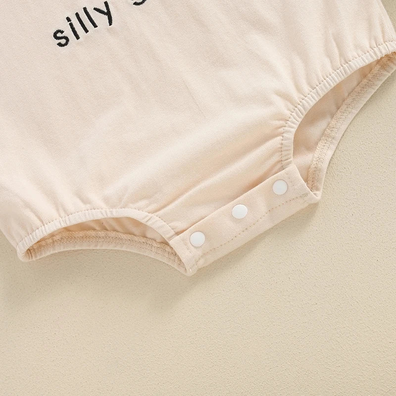 Newborn Baby Boy Girl Bubble Romper Silly Goose Short Sleeve Oversized