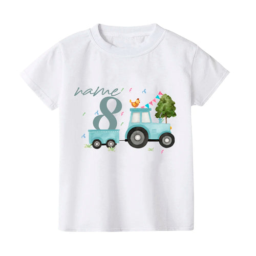 Personalized Birthday Child Boy Girl Tractor Farm Farm Animals Printed