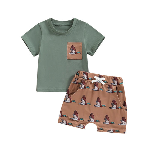 Toddler Baby Boy Mallard duck summer clothes