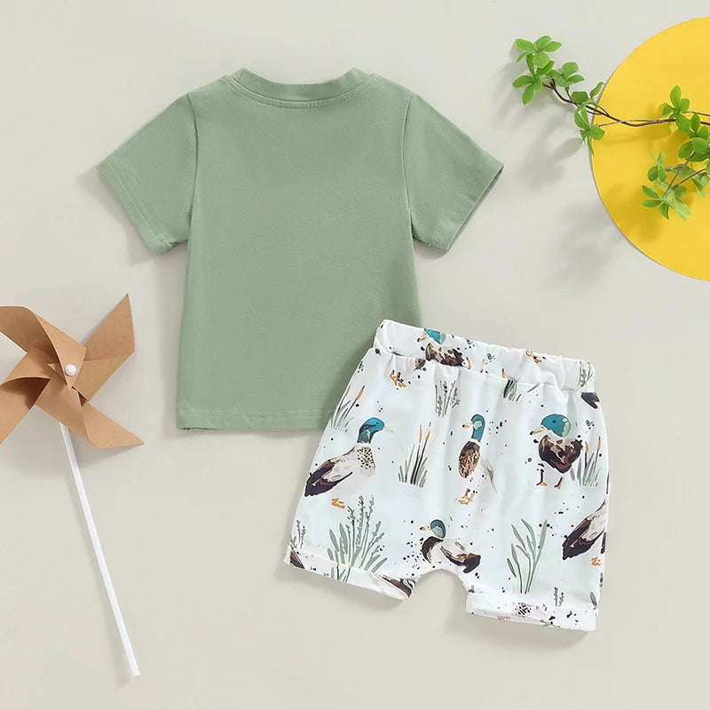 Toddler Baby Boy Mallard duck summer clothes