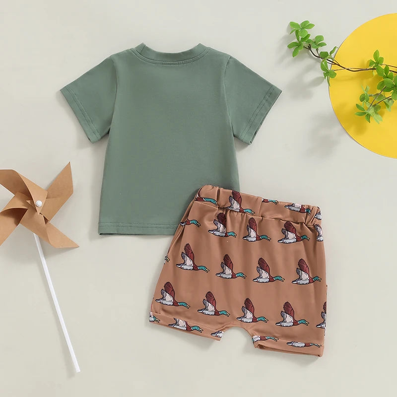 Toddler Baby Boy Mallard duck summer clothes
