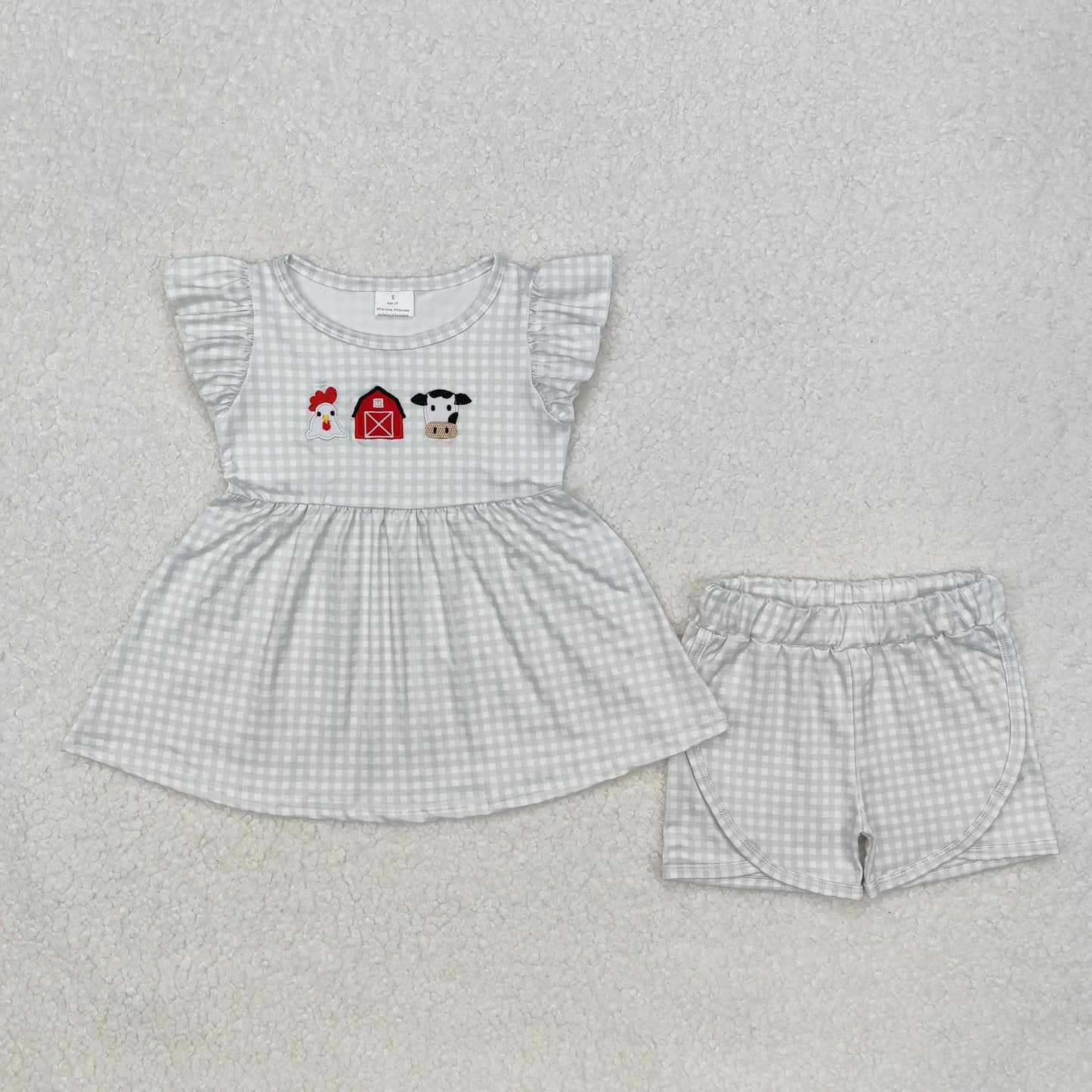 Embroidery Farm Cow House Chicken outfit