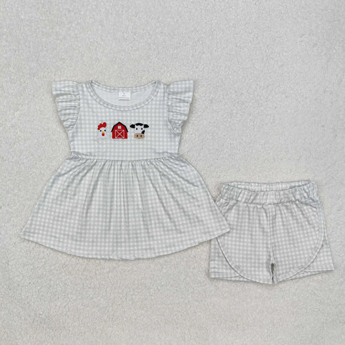 Embroidery Farm Cow House Chicken outfit