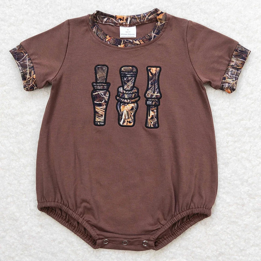 Boutique Infant Baby Boys Bubble Rompers Fashion Kids Designer Clothes Boys Camo Ducks Short Sleeve Rompers Toddler Boys Onesies