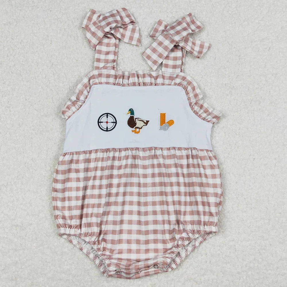 Boutique Infant Baby Boys Bubble Rompers Fashion Kids Designer Clothes Boys Camo Ducks Short Sleeve Rompers Toddler Boys Onesies