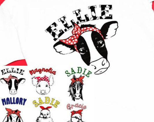 CUSTOM farm animal shirt